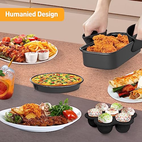 EAIMi Dual Air Fryer Accessories, 10 Pcs Ninja Dual Air Fryer Accessories Compatiable with Ninja Foodi Dual Air Fryer Af400UK AF451UK & AF500UK o