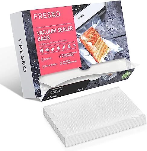 FRESKO Vacuum Sealer Bags 20x30cm/120pcs, Textured Vacuum Food Sealer Bag Thick Embossed Bags, Designed for Sous Vide Cooking and Food Storage |