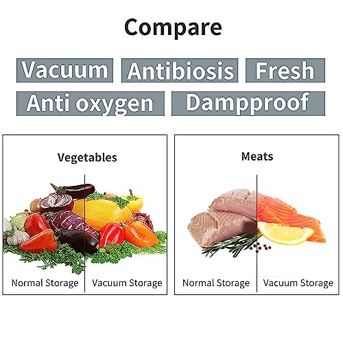 EDYCARX 11" x 19.5' Vacuum Seal Bags Black and Clear, Vacuum Sealer Bags for Food Storage, Heavy Duty Commercial Grade 5 Mil Vacuum Bags, 2 Rolls