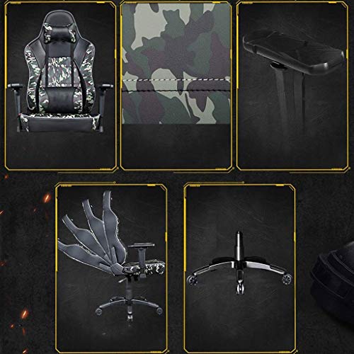 LZQDM Office Chair - E-sports Chair Pink Girl Live Lift Sports Game Chair Sedentary Not Tired Home Comfortable Student Computer Chair