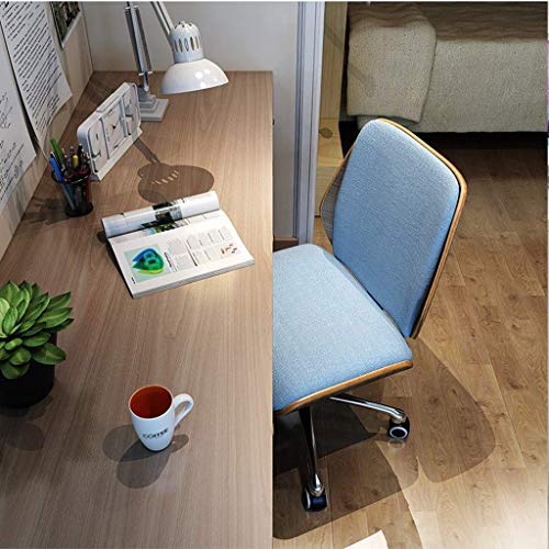 n/a Chairs,Office Swivel Chair with Castor Wheels and Adjustable Height (Color : Blue, Size : 77 * 56cm)