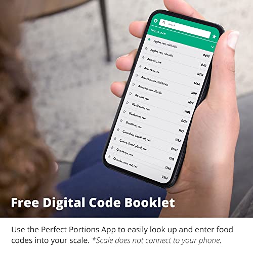 Greater Goods Perfect Portions Food Scale - for Weighing Nutritional Meals, Calculating Facts, and Portioning Snacks | Resolution in Grams or Pou