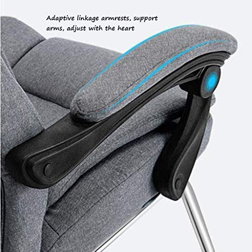 HJW Computer Chair,Reclining Home Lunch Break Chair Study Chair Fabric Office Chair Ergonomic Bow Chair Armchair