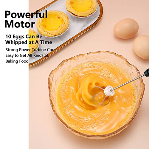 Hand Mixer, Electric Whisk, Mini 3 Speed Portable Small Blenders, Food Collection Cake Mixer for Baking, Stainless Steel Dough Whisk Kneaders for