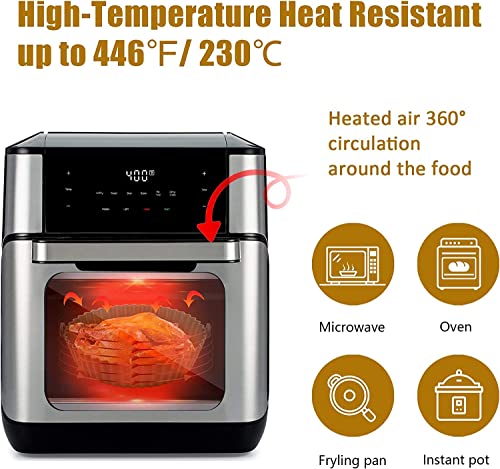 Air Fryer Silicone Pot, 3 Pack Reusable Silicone Air Fryer Liners, Air Fryer Accessories, Replacement for Disposable Parchment Paper Liner(7.3 in