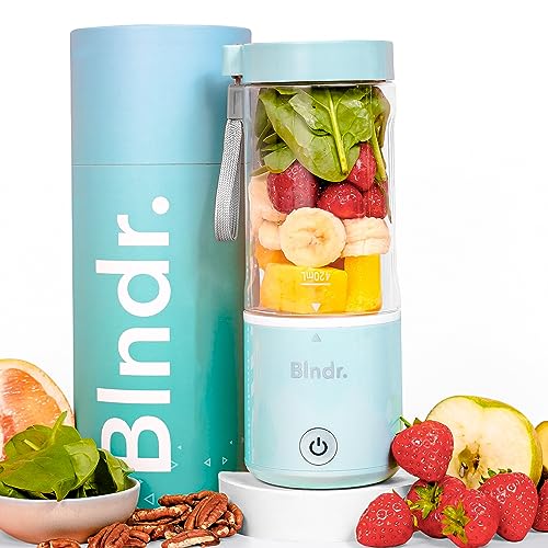 Blndr | Portable, Rechargeable Blender & Smoothie Maker | 420ml Capacity, 6 Stainless Steel Blades, 4000mAH Battery (Carbon Black)