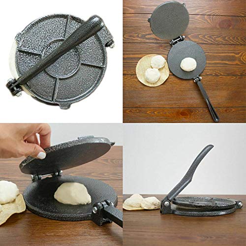 DSFSAEG Tortilla Press,8 Inches Tortilla Maker Flour Tortilla Press Aluminium Tortilla Dough Dumpling Press for Home Kitchen(1pc)