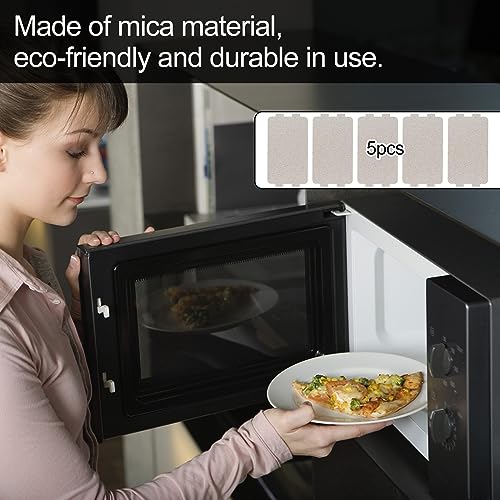 Durable Microwave Oven Mica Plate Sheet - General Purpose Anti-High Temperature Mica Covers, 5Pcs Microwave Oven Accessories for 4.6 * 2.5 Inch