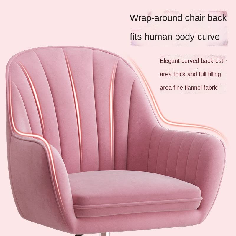 WALNUT Chair Home Backrest Comfortable Long-Sitting Office Chair College Student Girl Dormitory Study Chair Makeup Chair (Color : Argento, Size :