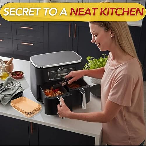 Hydro| Air Fryer Liners 150pcs for Ninja Dual Air Fryer, Ninja Air Fryer Paper Liners with Non Stick and Oil Proof, Airfryer Liners Compatible wi