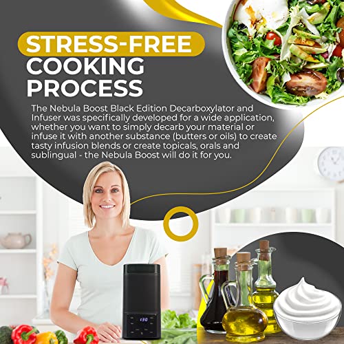 Nebula Boost Decarboxylator & Infuser - for Herb Activation & Infusion of Butter & Oils. Simple Operation, Includes Mess Free Container, Sleeve &
