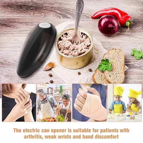 Electric Can Opener,One Touch Switch Automatic Can Open,No Sharp Edges,Easy Electric Tin Openers Open Most Cans,Best Kitchen Gadgets Electric Can