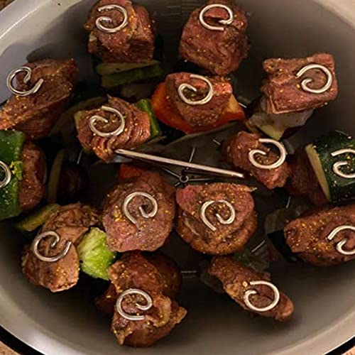 Air Fryer Skewer Rack, 6 Quart Stainless Steel Grills Rack for Air Fryer, Kebab Stand Accessories for Ninja Air Fryer