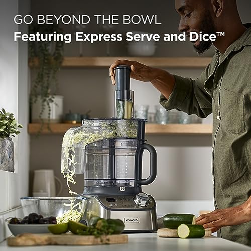 Kenwood MultiPro Express Weigh Food Processor, 8 Processing Tools, Variable Speed with Pulse Function, Integrated Digital Scales, Capacity 3L, FD