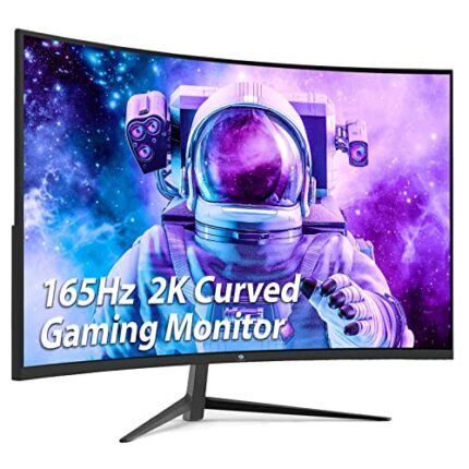 Z-Edge 27 Inch Curved Gaming Monitor 165Hz(DP) 144Hz(HDMI) 1ms MPRT 2K 2560x1440 16:9 Curved Screen, Ultra-Thin Bezel, FreeSync, HDMI 2.0 & Displ
