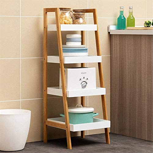 JJZXD 4 Shelf Bookcase, Multifunctional Ladder-Shaped Plant Flower Stand Rack Bookrack Storage Shelves, Perfect Storage, for Home Office Use