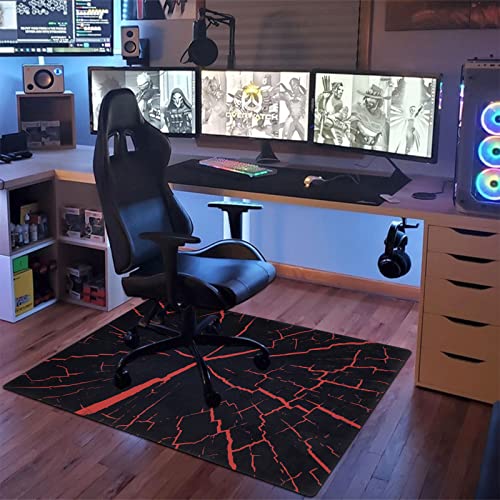 HiiARug Chair Mat for Hardwood Floor Anti-Slip Floor Protector Rectangle Gaming Computer Chair Mat Large Chair Carpet for Home Office Gaming Room