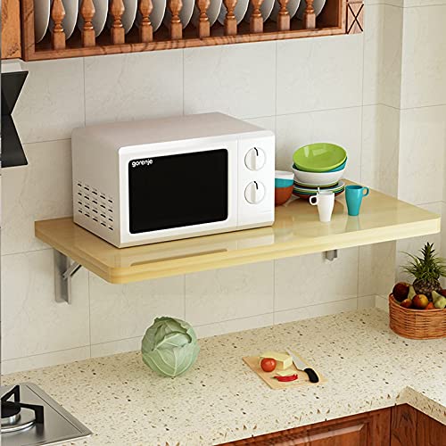 KEppd Breakfast Bar Table, Folding Wall Mounted Tables Fold-down Wall Table Kitchen Drop Leaf Dining Table Work Table | Small Space Saving Hangin