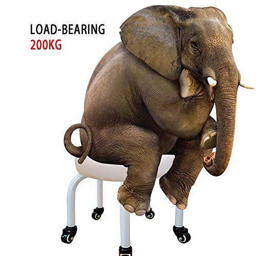 Massage Stool Round Stool With Wheels Sofa Pedicure Stool Low Stool Beautiful Seam Mopping Floor Stool Stepping Pulley Stool Work Stool With 5 Wh