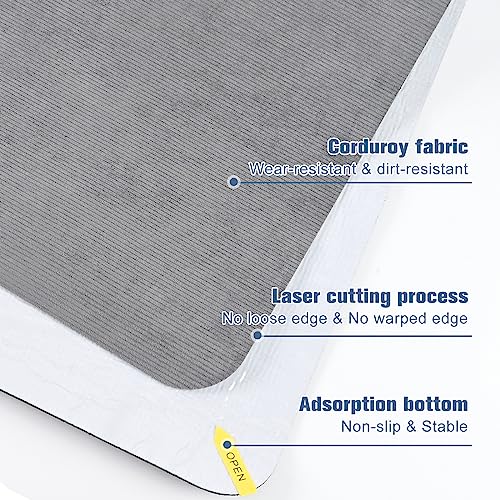 Corduroy Chair Mat for Hardwood Floor, 55"x35" Office Chair Mat Desk Chair Mat for Rolling Chair, Large Anti-Slip Backing Low-Pile Office Rug Flo