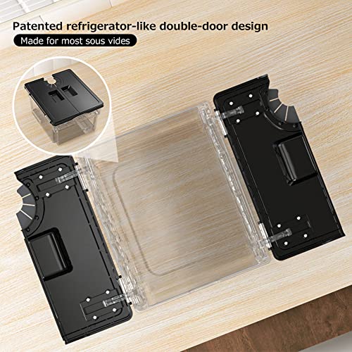 Sous Vide Container, Integrated Lid & Rack, No Additional Custom Parts Required, Compatible with Most Sous Vide Cookers for Kitchen, 11 Liters