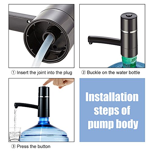 Drinking Water Pump, TECKCOOL Wireless Automatic Electric Gallon Drinking Bottle Water Dispensing Pump System, Portable Switch 5W USB Charging Wa