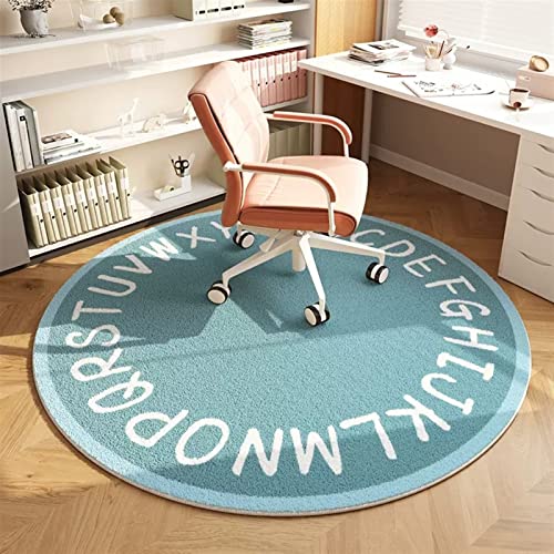 Liveinu Office Chair Mat for Hardwood & Tile Floor, Round Computer Gaming Rolling Chair Mat, Under Desk Low-Pile Rug, Large Anti-Slip Floor Prote