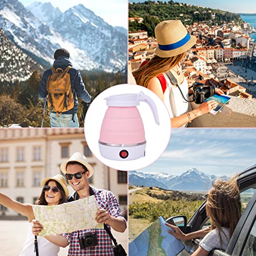 Foldable Electric Kettle, Portable Kettle for Travel, Silicone Electric Water Boiler, Tea Heater, Coffee Maker, Collapsible Kettle