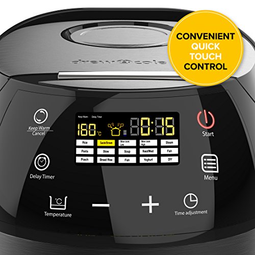 Drew&Cole CleverChef 14-in-1 Intelligent Digital Multi Cooker, Aluminium, 860 W, 5 Litre, Charcoal