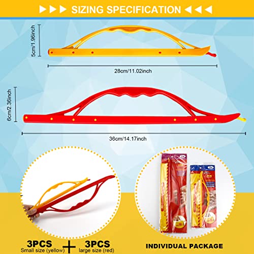 DOERDO 6PCS Bag Sealer Sticks Bag Clips Portable Sealing Clips with Handle Food Storage Sealer Sticks for Home Kitchen Using(2 Color, 2 Size)