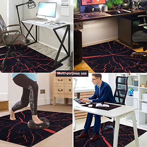 HiiARug Chair Mat for Hardwood Floor Anti-Slip Floor Protector Rectangle Gaming Computer Chair Mat Large Chair Carpet for Home Office Gaming Room