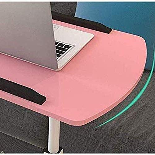 JYDQM Pink Folding table Garden Tables dining table Tables,Portable Adjustable Height Laptop Desk Bed Sofa Pc Stand Lapdesks Wheels Home Furnitur