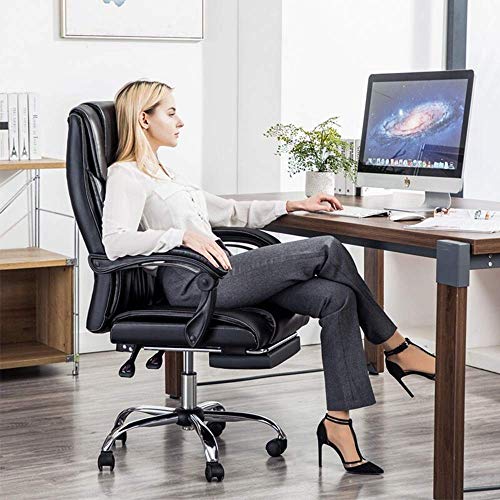 Mu Ergonomic Executive Chair Leather Office Chair Home Office Comfortable Adjustable Swivel Computer Desk Chair Office Chair