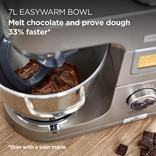 Kenwood Titanium Chef Patissier XL Stand Mixer for Baking- Powerful Food Mixer, With K-Beater, Dough Hook, Whisk, and 2 Bowls 5L and 7L, KWL90.00