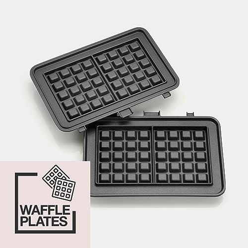 Cuisinart Style Collection 2 in 1 Waffle & Pancake Maker| Non-Stick Removable Plates | Frosted Pearl | WAF2U (Pack of 1)