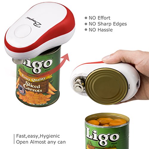 Bangrui Kitchen Automatic Safety Cordless One Tin Touch Electric Can Opener Intellectual Electric Can Opener:Smooth Edge,Stop Automatically,a Goo
