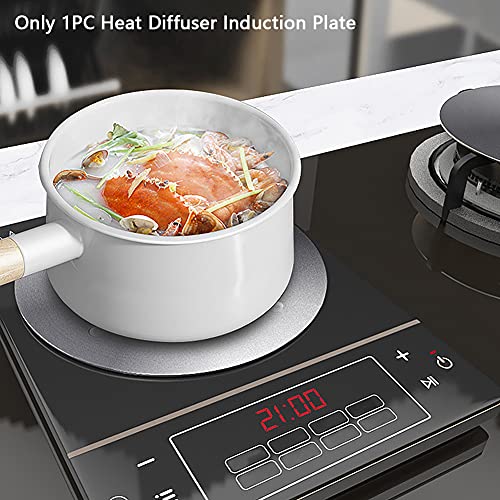 Heat Diffuser for Induction Hob,Heat Diffuser Induction Plate,Induction Adapter Plate with Separable Handle,Ceramic Pot Stainless Steel Heat Diff