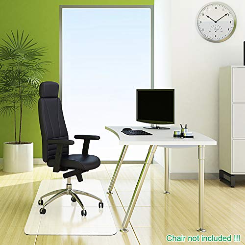 Office Chair Mat for Hardwood Floor 48"x 30" Rectangular Hard Floor Chair Mat, Heavy Duty Floor Mats Transparent Computer Chair Mats Anti-Slip Wo