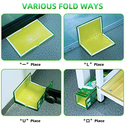 YaosiYeen Pest Sticky Pad Traps Boards - 12 Pack Extra Strong Glue Trap Pads,Multi-Use Effective Glue Boards for Indoor Outdoor Home Kitchen Gard