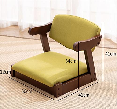 LXXSH Floor Chair Legless Armchair Great for Reading Games Home Living Room Furniture Wood Tatami