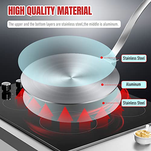 DIYARTS Induction Adapter Plate, 20cm/7.87inch Stainless Steel Heat Diffuser Simmer Ring Plate, Induction Hob Converter Plate for Gas Stove Glass