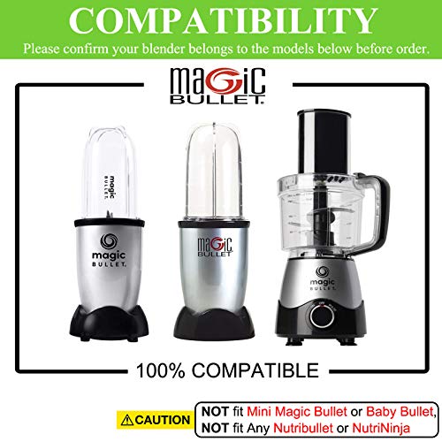 Cross Blades for The Original Magic Bullet Blender 200w and NutriBullet Magic Kitchen Express 250w MB1001 Series - with Mixer Blade Rubber Seal R