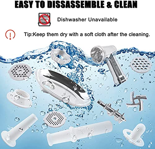 Electric Meat Grinder and Duty Household Sausage Maker Meats Mincer Food Grinding Mincing Machine with Kibbe Attachement – Powerful 2800W Copper