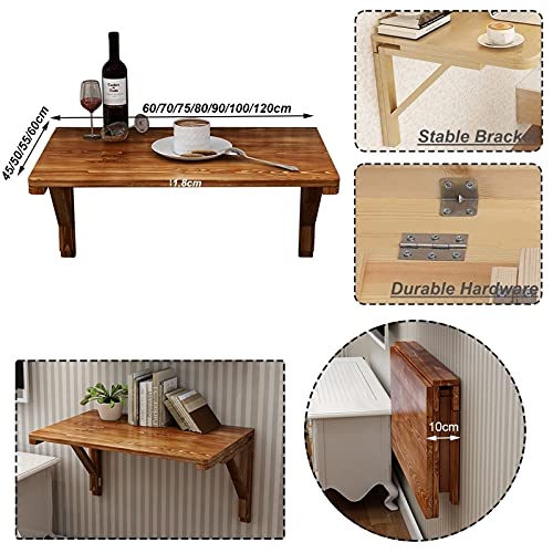 KEppd Wall Table Folding for Kitchen, Breakfast Bar Table, Compact Small Space Corner Computer Desk Workstation Wall Mounted Drop Leaf Desk for O