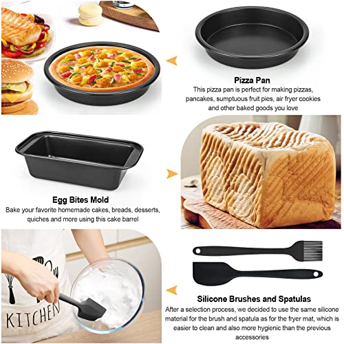 Dual Air Fryer Accessories13PCS, Double Basket, 304 Stainless Steel Grilling Rack Compatible for Ninja Foodi AF300UK, AF400UK, Instant Vortex, To