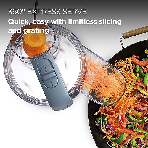 Kenwood, MultiPro Go FDP22.130GY, Food Processor, for Chopping, Slicing, Grating, Pureeing and Kneading Dough, with Express Serve, 1.3L Bowl, Kn