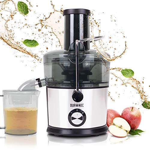 Duronic Centrifugal Juice Extractor JE7C | 2 Speed Settings 800W | Stainless-Steel Juicer | Whole Fruit and Vegetables | Freshly Squeezed | 1L Ju