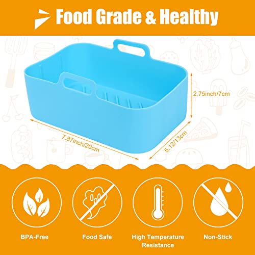 Air Fryer Silicone Pot Compatible for Ninja Foodi Dual DZ201, Reusable Air Fryer Double Basket, Replacement Of Parchment Paper Liners, Easy Clean