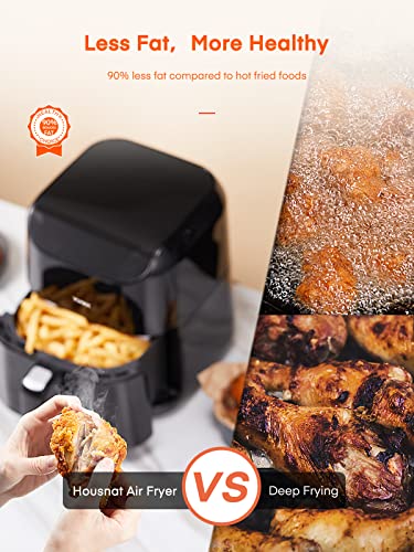 HOUSNAT Air Fryer, 1700W 5.5L Large Air Fryer Oven for Family, Presets to Bake, Roast, Reheat, LED One Touch Screen, Timer & Adjustable Temperatu