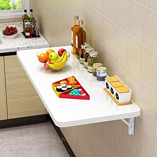 Wall-mounted Folding Table For Kitchen, Computer Workstations for Home Office Work, Foldable Wall Table, Floating Laptop Desk Fold-Down PC Table